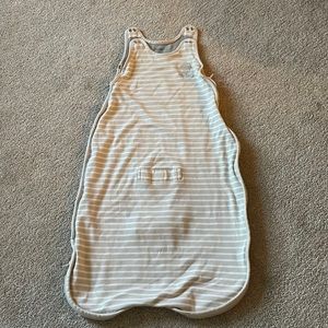 Woolino sleep sack grey stripes